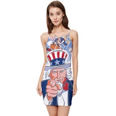 United States Of America Images Independence Day Summer Tie Front Dress by Ket1n9