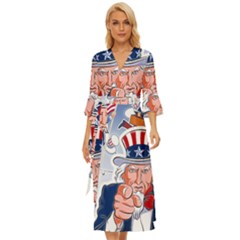 United States Of America Images Independence Day Midsummer Wrap Dress