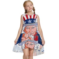 United States Of America Images Independence Day Kids  Frill Swing Dress by Ket1n9