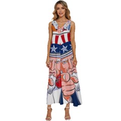 United States Of America Images Independence Day V-neck Sleeveless Loose Fit Overalls by Ket1n9