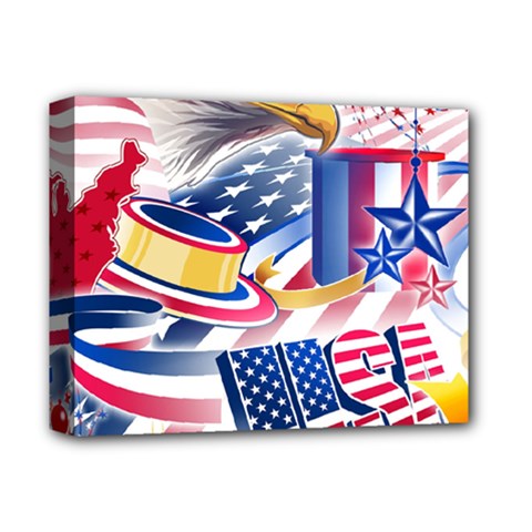 United States Of America Usa  Images Independence Day Deluxe Canvas 14  X 11  (stretched) by Ket1n9