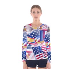 United States Of America Usa  Images Independence Day Women s Long Sleeve T-shirt