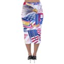 Independence Day United States Of America Velvet Midi Pencil Skirt View2