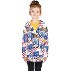 Independence Day United States Of America Kids  Double Breasted Button Coat by Ket1n9