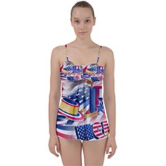 Independence Day United States Of America Babydoll Tankini Top by Ket1n9