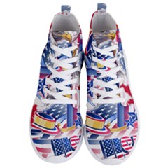 Independence Day United States Of America Men s Lightweight High Top Sneakers by Ket1n9