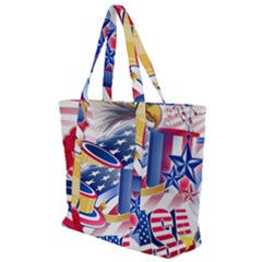 United States Of America Usa  Images Independence Day Zip Up Canvas Bag by Ket1n9