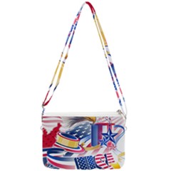 Independence Day United States Of America Double Gusset Crossbody Bag by Ket1n9