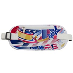 United States Of America Usa  Images Independence Day Rounded Waist Pouch by Ket1n9