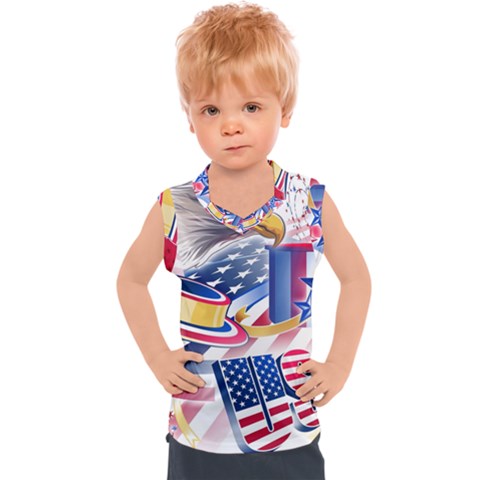 United States Of America Usa  Images Independence Day Kids  Sport Tank Top by Ket1n9