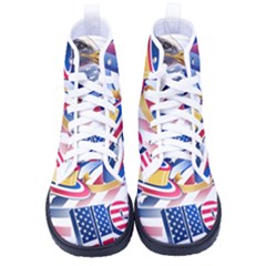 Independence Day United States Of America Men s High-top Canvas Sneakers