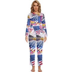 United States Of America Usa  Images Independence Day Womens  Long Sleeve Lightweight Pajamas Set by Ket1n9