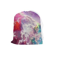 Clouds Multicolor Fantasy Art Skies Drawstring Pouch (large) by Ket1n9