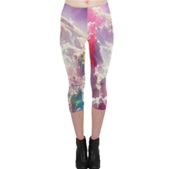 Clouds Multicolor Fantasy Art Skies Capri Leggings  by Ket1n9