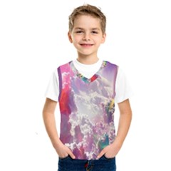 Clouds Multicolor Fantasy Art Skies Kids  Basketball Tank Top by Ket1n9