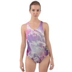 Clouds Multicolor Fantasy Art Skies Cut-out Back One Piece Swimsuit by Ket1n9