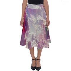 Clouds Multicolor Fantasy Art Skies Perfect Length Midi Skirt by Ket1n9