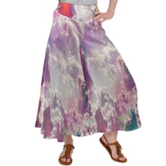 Clouds Multicolor Fantasy Art Skies Women s Satin Palazzo Pants by Ket1n9