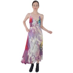 Clouds Multicolor Fantasy Art Skies Tie Back Maxi Dress by Ket1n9