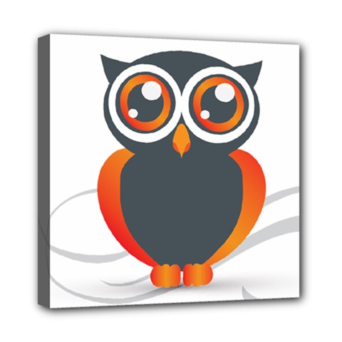 Owl Logo Mini Canvas 8  X 8  (stretched) by Ket1n9