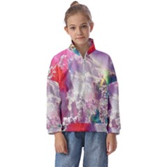 Clouds Multicolor Fantasy Art Skies Kids  Half Zip Hoodie by Ket1n9