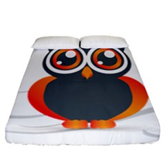 Owl Logo Fitted Sheet (california King Size) by Ket1n9