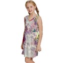 Clouds Multicolor Fantasy Art Skies Kids  Sleeveless Tiered Mini Dress View2