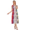 Clouds Multicolor Fantasy Art Skies V-Neck Drawstring Shoulder Sleeveless Maxi Dress View3