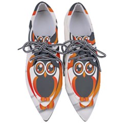 Owl Logo Pointed Oxford Shoes by Ket1n9