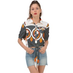 Owl Logo Tie Front Shirt  by Ket1n9