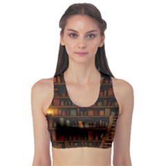 Books Library Fitness Sports Bra by Ket1n9