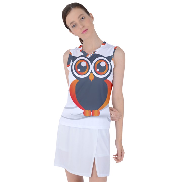 Owl Logo Women s Sleeveless Sports Top