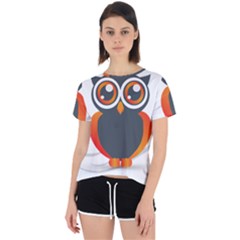 Owl Logo Open Back Sport T-shirt by Ket1n9