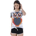 Owl Logo Short Sleeve Open Back T-Shirt View1