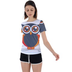 Owl Logo Back Circle Cutout Sports T-shirt by Ket1n9