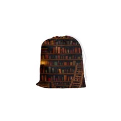 Books Library Drawstring Pouch (xs) by Ket1n9