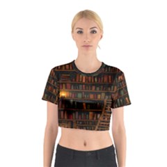 Books Library Cotton Crop Top