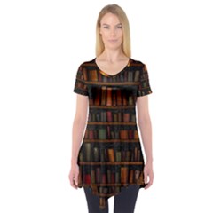 Books Library Short Sleeve Tunic  by Ket1n9