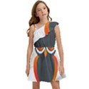 Owl Logo Kids  One Shoulder Party Dress View1