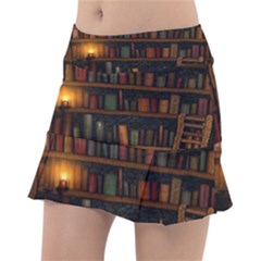 Books Library Classic Tennis Skirt by Ket1n9