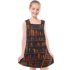 Books Library Kids  Cross Back Dress by Ket1n9