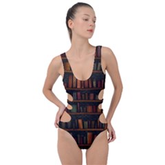 Books Library Side Cut Out Swimsuit by Ket1n9