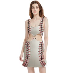 Baseball Velour Cutout Dress by Ket1n9