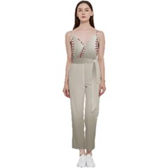 Baseball V-neck Camisole Jumpsuit by Ket1n9