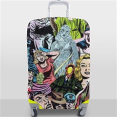 Vintage Horror Collage Pattern Luggage Cover (large) by Ket1n9