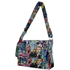 Vintage Horror Collage Pattern Full Print Messenger Bag (s) by Ket1n9