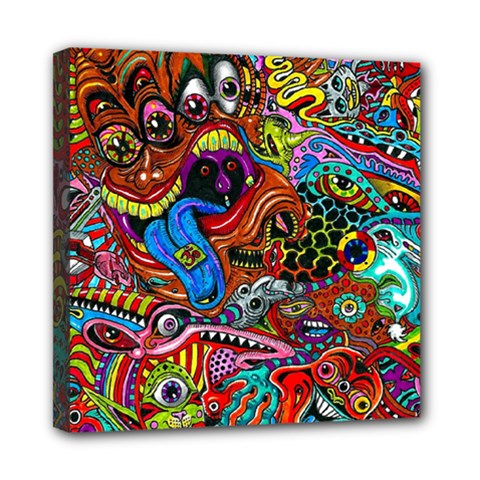 Art Color Dark Detail Monsters Psychedelic Mini Canvas 8  X 8  (stretched) by Ket1n9