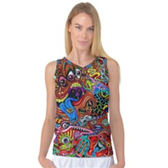 Art Color Dark Detail Monsters Psychedelic Women s Basketball Tank Top by Ket1n9