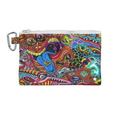 Art Color Dark Detail Monsters Psychedelic Canvas Cosmetic Bag (medium) by Ket1n9