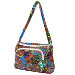 Art Color Dark Detail Monsters Psychedelic Front Pocket Crossbody Bag by Ket1n9